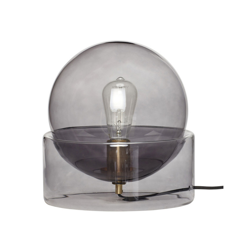 Lampe design en verre fumé Hubsch - Lemi 