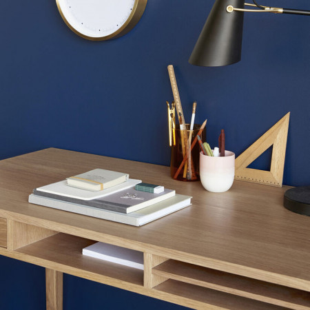 Bureau scandinave en bois 1 tiroir et 3 niches Hubsch - Sine 