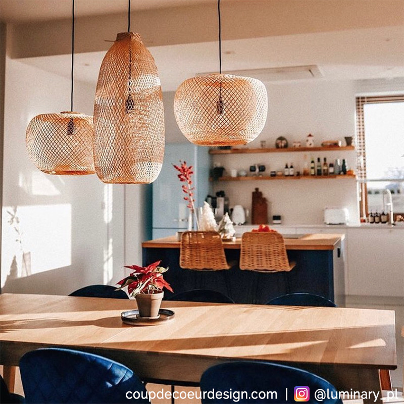Lustre bambou naturel tressé Bloomingville - Bambou