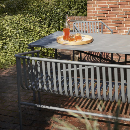 Table de jardin métal gris design - Trévor 