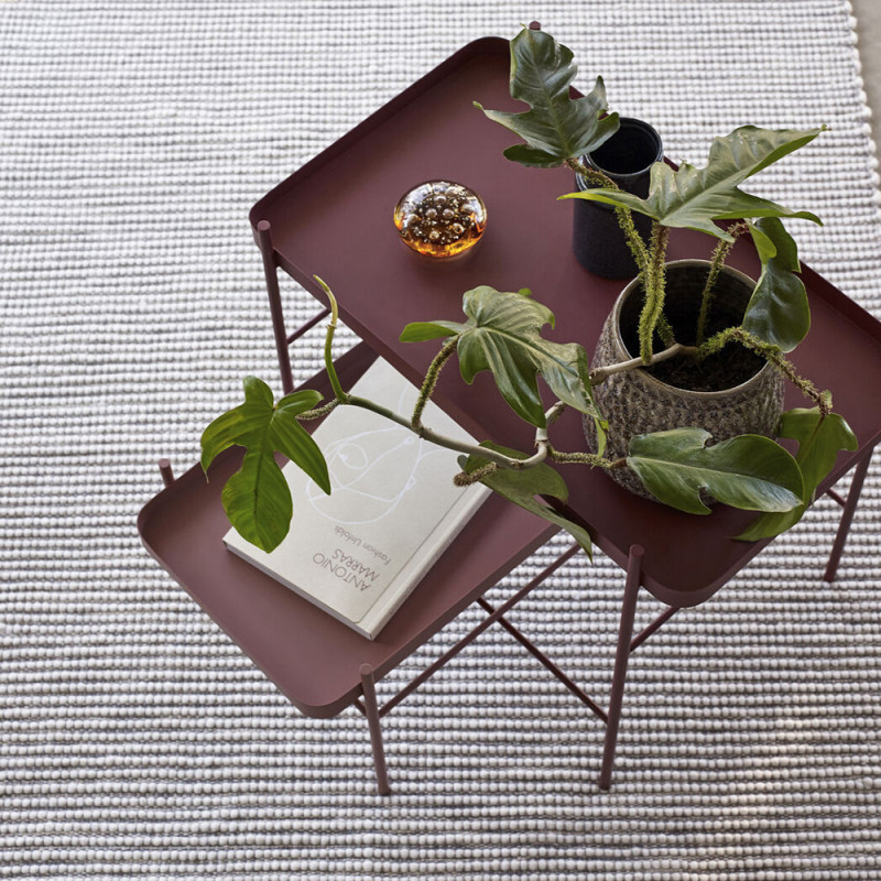 Table basse gigogne design en métal bordeaux - Duor 