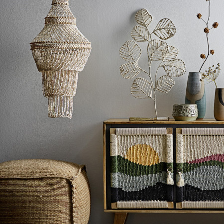 Decoration macramé avec coquillages - Sirene