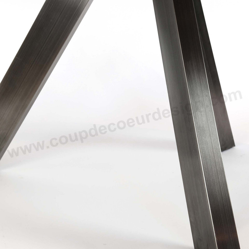 Table ronde style industriel bois et métal - Acacia 