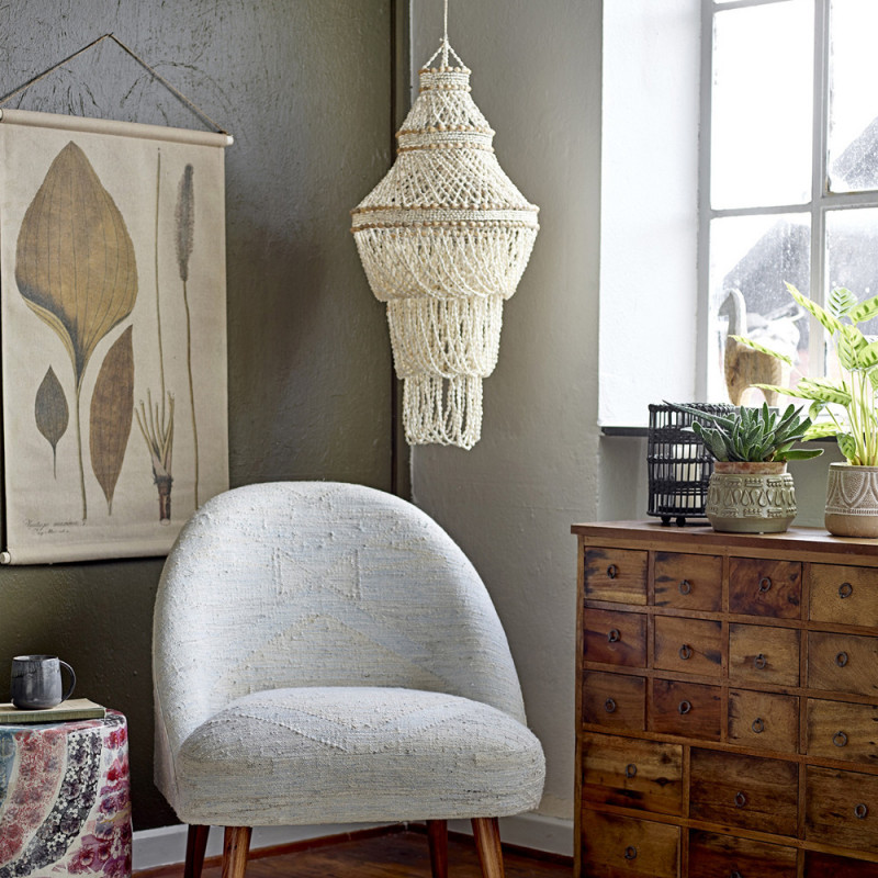 Decoration suspension macramé avec coquillages Bloomingville - Sirene