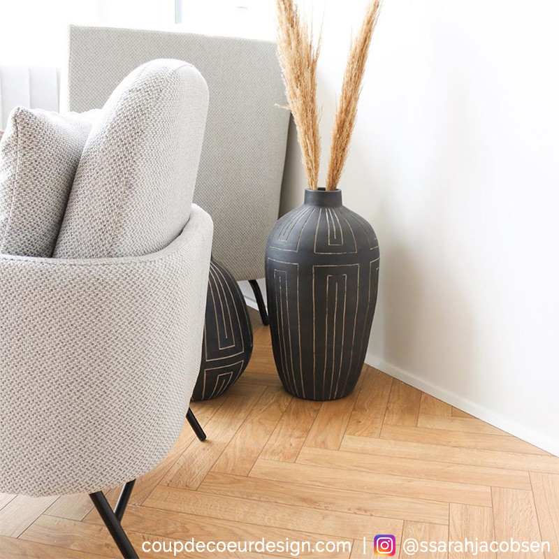 Fauteuil contemporain gris clair Hubsch - Clari