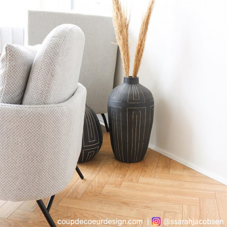 Fauteuil contemporain gris clair Hubsch - Clari