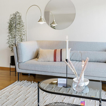Lampadaire doré arc design Hubsch - Lore