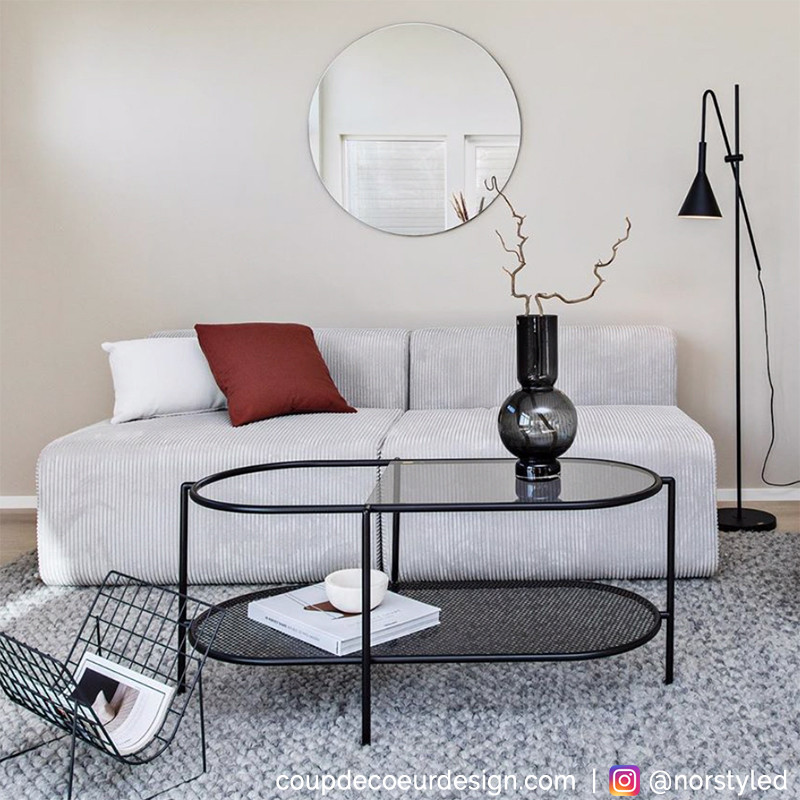 Lampadaire noir design en métal Hubsch - Lixi
