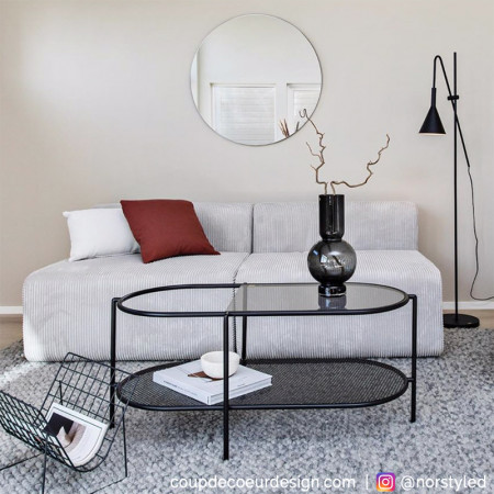 Lampadaire noir design en métal Hubsch - Lixi