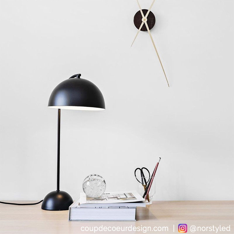 Lampe à poser noire design Hubsch - Laco