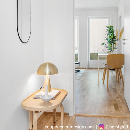 Lampe design doré dôme en métal Hubsch - Lafo