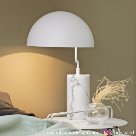 Lampe blanche design Hubsch - Lam