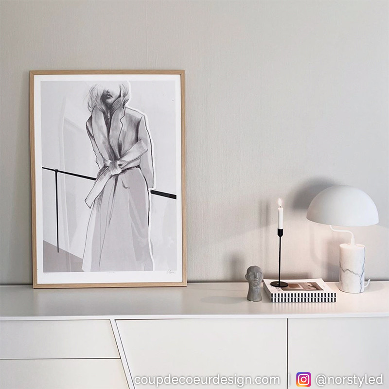 Lampe blanche design Hubsch - Lam