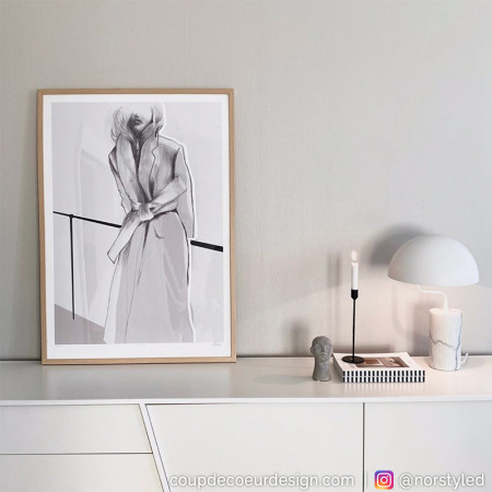 Lampe blanche design Hubsch - Lam