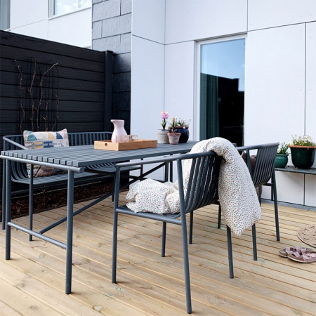 Table de jardin métal gris design Hubsch - Trévor