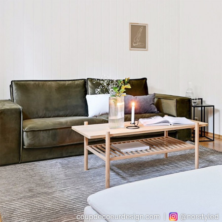Table basse rectangulaire en bois naturel - Sine