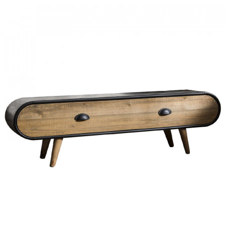 Meuble tv industriel pas cher bois et métal - Warm