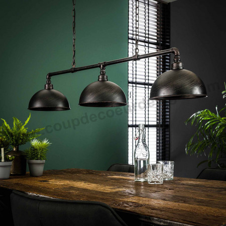Lustre style industriel métal noir - Tub 