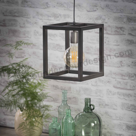 Luminaire suspension industriel vintage en métal - Club 
