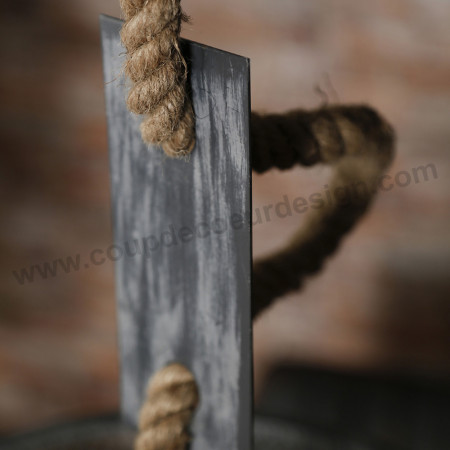 Suspension industrielle corde et métal - Dina 