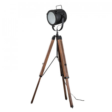 Lampadaire projecteur vintage design bois - Pixar
