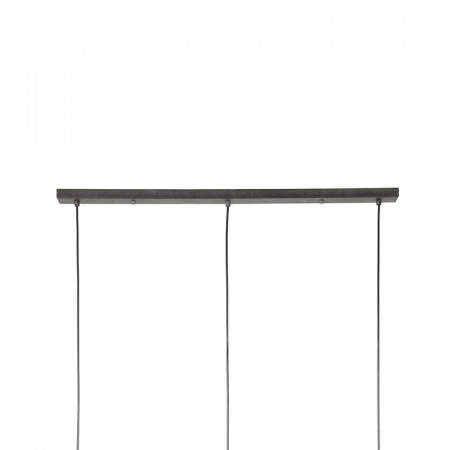 Lustre industriel en verre et métal 3 suspensions socle - Opac