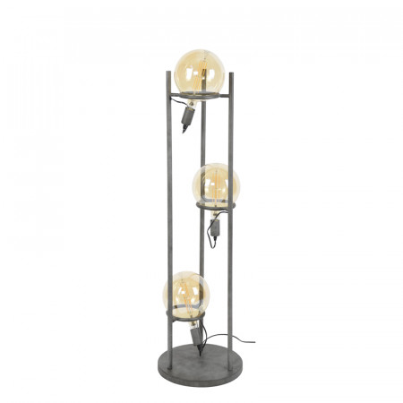 Lampadaire industriel design avec 3 ampoules déco - Pluton