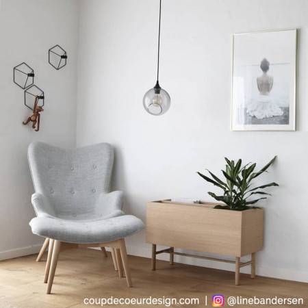 Jardinière en bois naturel scandinave Hubsch - Pao