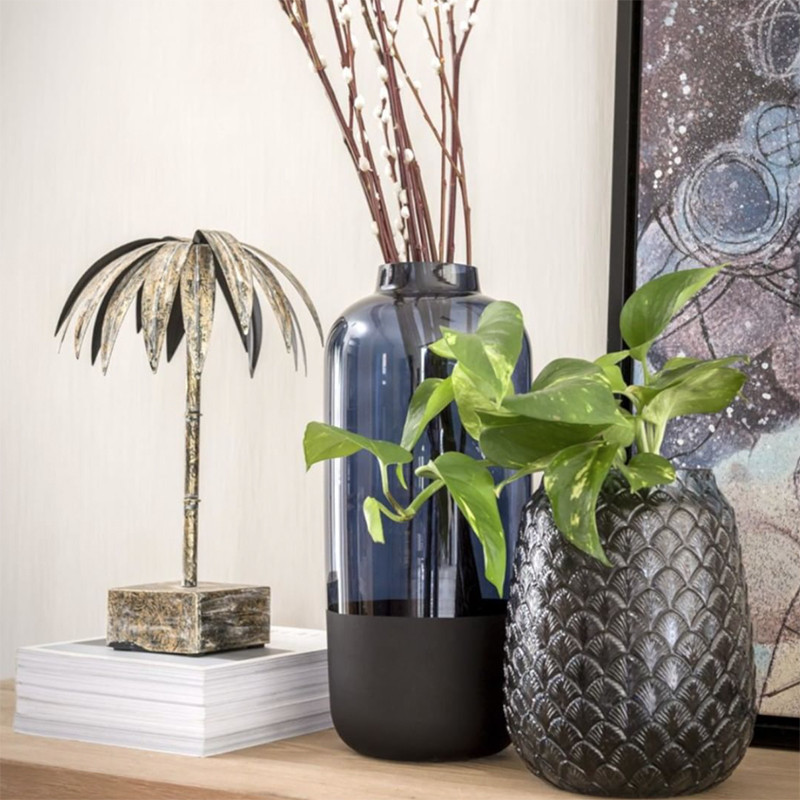 Objet déco palmier en métal doré - Palm Tree 