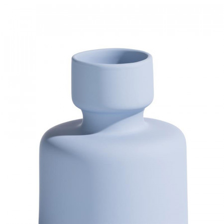 Vase bleu ciel design en céramique H16cm - Kato 