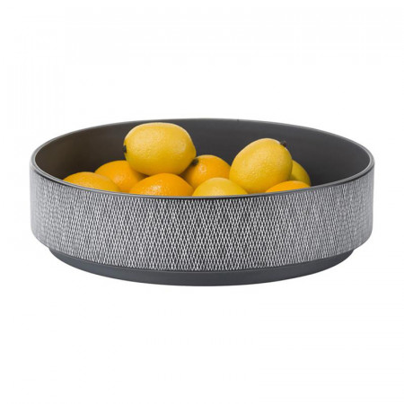Plat gris design avec motifs rayés - Dag 