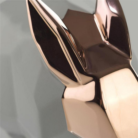 Objet déco lapin gris origami - Bunny 