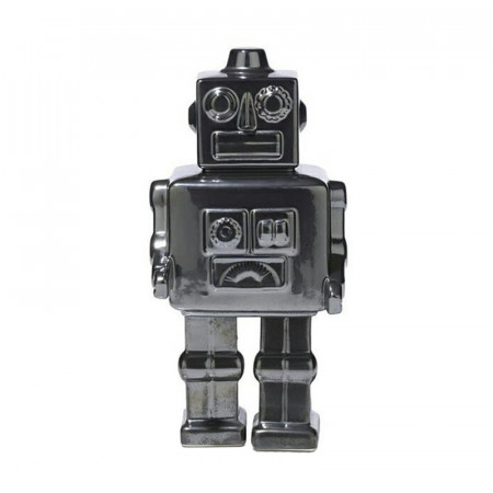 Objet déco robot métal brillant - Robot 