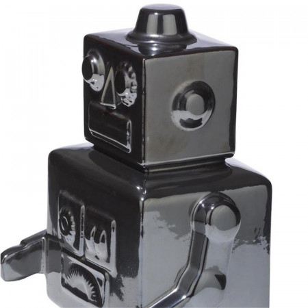 Objet déco robot métal brillant - Robot 