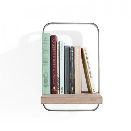 Etagère murale métal et bois indus - Rosetta 