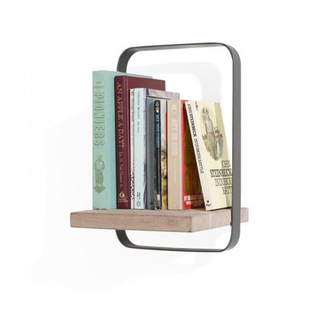 Etagère murale métal et bois indus - Rosetta 