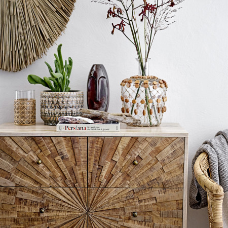 Meuble d'entree en bois 6 tiroirs Bloomingville - Mang