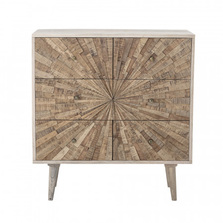 Meuble d'entree bois 6 tiroirs Bloomingville - Mang