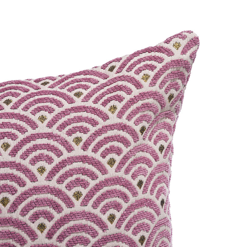 Coussin art déco rose - Oryan 