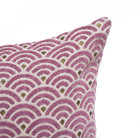 Coussin art déco rose - Oryan 