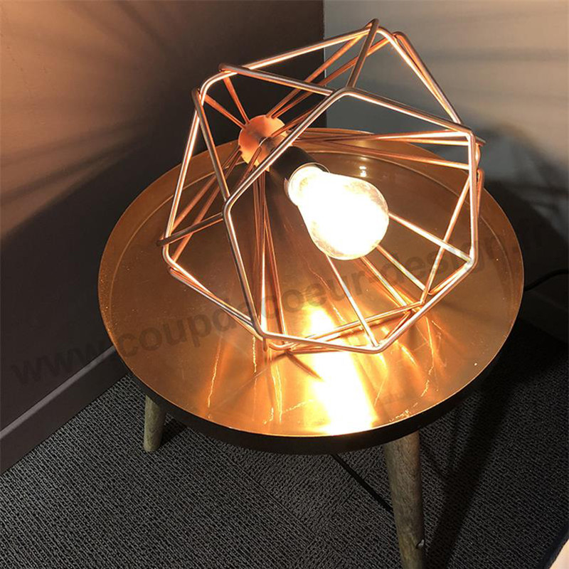 Lampe géométrique cuivre design - Tony