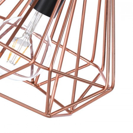 Lampe suspendue géométrique cuivre design - Tony 