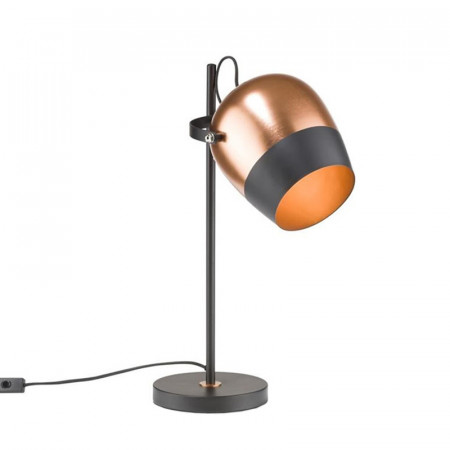 Lampe design cuivre et métal noir - Rick 