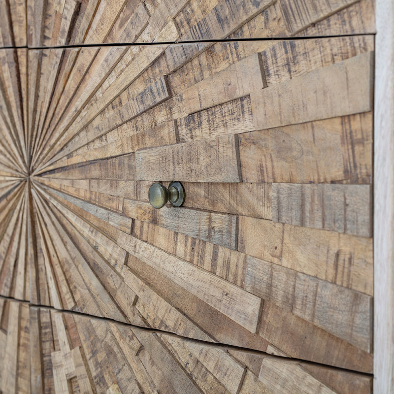 Meuble d'entree en bois 6 tiroirs - Mang