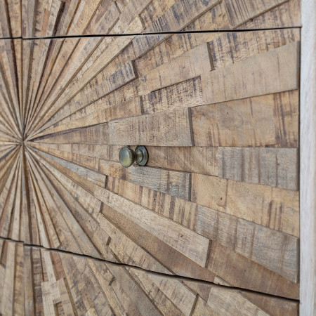Meuble d'entree en bois 6 tiroirs - Mang