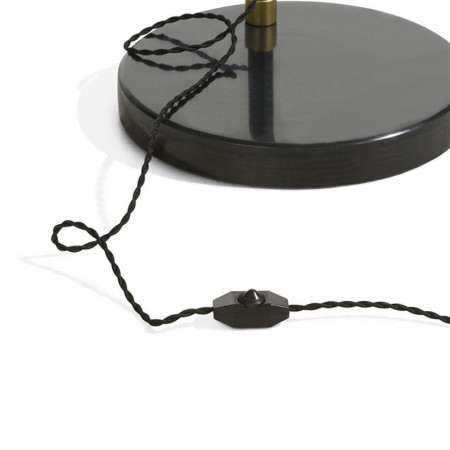 Lampadaire arc design métal noir et doré - Jonah 