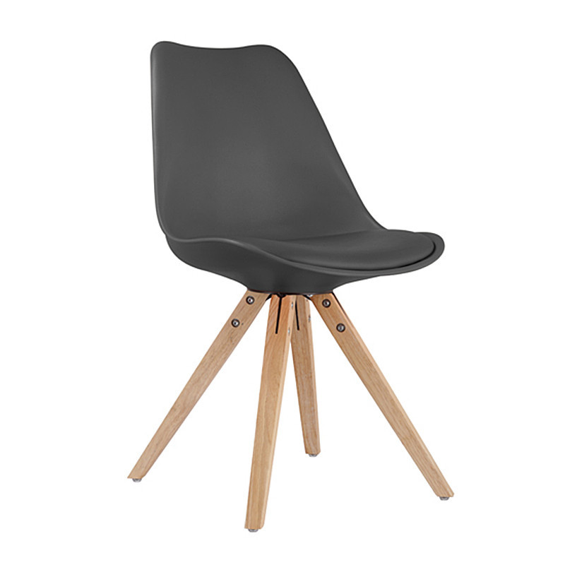 Chaise noire scandinave pieds bois - Ella Chaise noire scandinave pieds bois - Ella