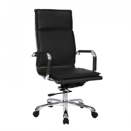 Chaise de bureau design simili cuir noir - Uber 