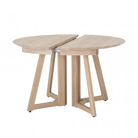 Table ronde en bois avec rallonges style scandinave - Trysti