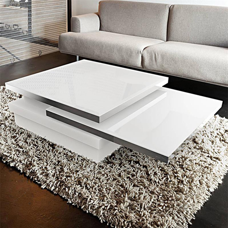 Table basse blanche modulable design - Somb Table basse blanche modulable design - Somb